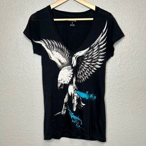 Vintage Hurley V-Neck Short Sleeve T-Shirt